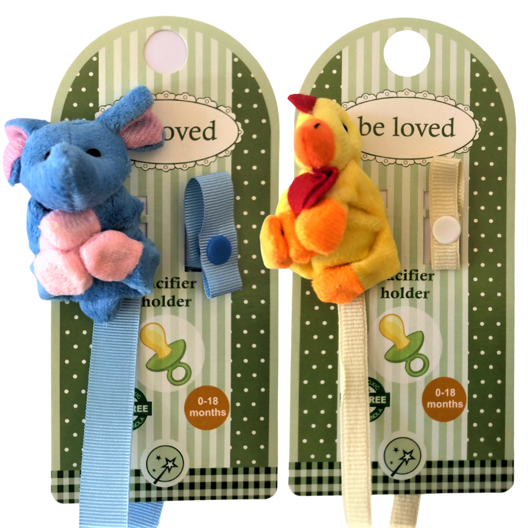 Baby Pacifier Holder Stuffed Animal Toy 